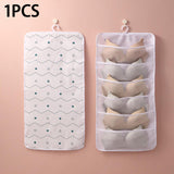 Maxbell Closet Hanging Organizer Hanging Storage Bags for Underpants Socks Stocking 6 Grids A