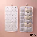 Maxbell Closet Hanging Organizer Hanging Storage Bags for Underpants Socks Stocking 12 Grids A