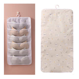 Maxbell Closet Hanging Organizer Hanging Storage Bags for Underpants Socks Stocking 6 Grids B