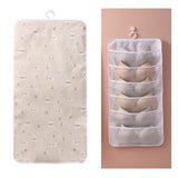 Maxbell Closet Hanging Organizer Hanging Storage Bags for Underpants Socks Stocking 6 Grids B