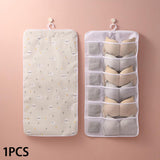 Maxbell Closet Hanging Organizer Hanging Storage Bags for Underpants Socks Stocking 12 Grids B