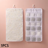 Maxbell Closet Hanging Organizer Hanging Storage Bags for Underpants Socks Stocking 18 Grids B