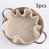 Maxbell 5Pcs Non Stick Food Stuffed Bun Steamed Mat Breathable for Steamed Buns