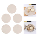 Maxbell 5Pcs Non Stick Food Stuffed Bun Steamed Mat Breathable for Steamed Buns