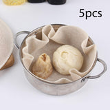 Maxbell 5Pcs Non Stick Food Stuffed Bun Steamed Mat Breathable for Steamed Buns