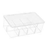 Maxbell Divided Kitchen Organizer Bin tea Storage Box for Fridge Window Kitchen with Lid