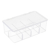 Maxbell Divided Kitchen Organizer Bin tea Storage Box for Fridge Window Kitchen with Lid