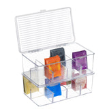 Maxbell Divided Kitchen Organizer Bin tea Storage Box for Fridge Window Kitchen with Lid