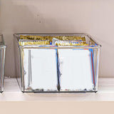 Maxbell Divided Kitchen Organizer Bin tea Storage Box for Fridge Window Kitchen Without Lid