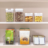 Maxbell Divided Kitchen Organizer Bin tea Storage Box for Fridge Window Kitchen Without Lid