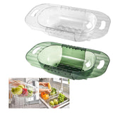 Maxbell Extendable Strainer Basket Household for Dishes Pasta Drain Vegetables Clear