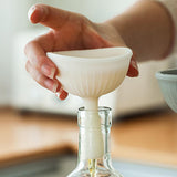 Maxbell Kitchen Funnel Food Grade Silicone for Powder Transfer Filling Bottles