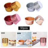 Maxbell 50 Pieces Oilproof Cupcake Liners for Home Use Restaurant Festival Gold