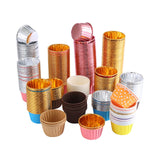 Maxbell 50 Pieces Oilproof Cupcake Liners for Home Use Restaurant Festival Gold