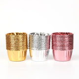Maxbell 50 Pieces Oilproof Cupcake Liners for Home Use Restaurant Festival Gold