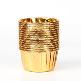 Maxbell 50 Pieces Oilproof Cupcake Liners for Home Use Restaurant Festival Gold