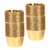 Maxbell 50 Pieces Oilproof Cupcake Liners for Home Use Restaurant Festival Gold