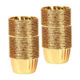 Maxbell 50 Pieces Oilproof Cupcake Liners for Home Use Restaurant Festival Gold