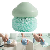 Maxbell Durable Dish Cleaning Ball Kitchen Cleaning Brush for Cleaning Bowl Dish Nylon Green