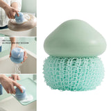 Maxbell Durable Dish Cleaning Ball Kitchen Cleaning Brush for Cleaning Bowl Dish Nylon Green