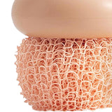 Maxbell Durable Dish Cleaning Ball Kitchen Cleaning Brush for Cleaning Bowl Dish Pink Nylon