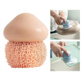 Maxbell Durable Dish Cleaning Ball Kitchen Cleaning Brush for Cleaning Bowl Dish Pink Nylon