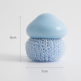Maxbell Durable Dish Cleaning Ball Kitchen Cleaning Brush for Cleaning Bowl Dish Nylon Blue