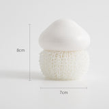 Maxbell Durable Dish Cleaning Ball Kitchen Cleaning Brush for Cleaning Bowl Dish Nylon White
