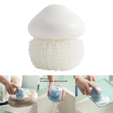 Maxbell Durable Dish Cleaning Ball Kitchen Cleaning Brush for Cleaning Bowl Dish Nylon White