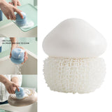 Maxbell Durable Dish Cleaning Ball Kitchen Cleaning Brush for Cleaning Bowl Dish Nylon White