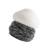 Maxbell Durable Dish Cleaning Ball Kitchen Cleaning Brush for Cleaning Bowl Dish Steel Wire White