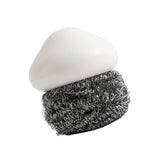 Maxbell Durable Dish Cleaning Ball Kitchen Cleaning Brush for Cleaning Bowl Dish Steel Wire White