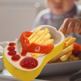 Maxbell Ceramic French Fries Dish Feet Shaped Chip Serving Dish Bowl for Kitchen