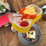 Maxbell Ceramic French Fries Dish Feet Shaped Chip Serving Dish Bowl for Kitchen