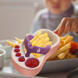 Maxbell Ceramic French Fries Dish Feet Shaped Chip Serving Dish Bowl for Kitchen