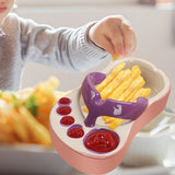Maxbell Ceramic French Fries Dish Feet Shaped Chip Serving Dish Bowl for Kitchen