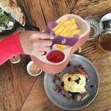 Maxbell Ceramic French Fries Dish Feet Shaped Chip Serving Dish Bowl for Kitchen