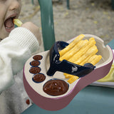 Maxbell Ceramic French Fries Dish Feet Shaped Chip Serving Dish Bowl for Kitchen