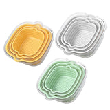 Maxbell Double Layer Drain Basket Side Buckle Strong and Sturdy for Washing Mixing Yellow