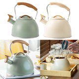 Maxbell Portable Whistling Kettle 3L Large Capacity Water Kettle  Light Green