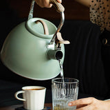 Maxbell Portable Whistling Kettle 3L Large Capacity Water Kettle  Light Green