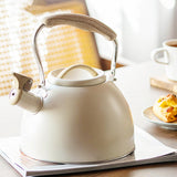 Maxbell Portable Whistling Kettle 3L Large Capacity Water Kettle  Beige