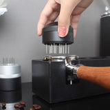 Maxbell Manual Coffee Stirrer Distributor Espresso Stirrer 20 Pins Adjustable Depth 51mm Black