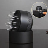 Maxbell Manual Coffee Stirrer Distributor Espresso Stirrer 20 Pins Adjustable Depth 51mm Black