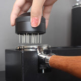 Maxbell Manual Coffee Stirrer Distributor Espresso Stirrer 20 Pins Adjustable Depth 58mm Black