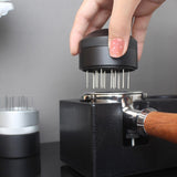Maxbell Manual Coffee Stirrer Distributor Espresso Stirrer 20 Pins Adjustable Depth 53mm Sliver