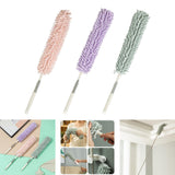 Maxbell 1.3M Telescopic Ceiling Duster Bendable Duster for Cleaning Ceiling Fan Car green