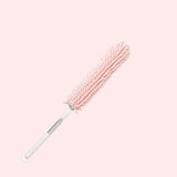 Maxbell 1.3M Telescopic Ceiling Duster Bendable Duster for Cleaning Ceiling Fan Car pink