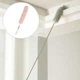 Maxbell 1.3M Telescopic Ceiling Duster Bendable Duster for Cleaning Ceiling Fan Car pink