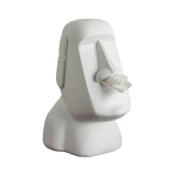 Maxbell Stone Figure Paper Towel Dispenser Container Napkin Holder for Decoration White